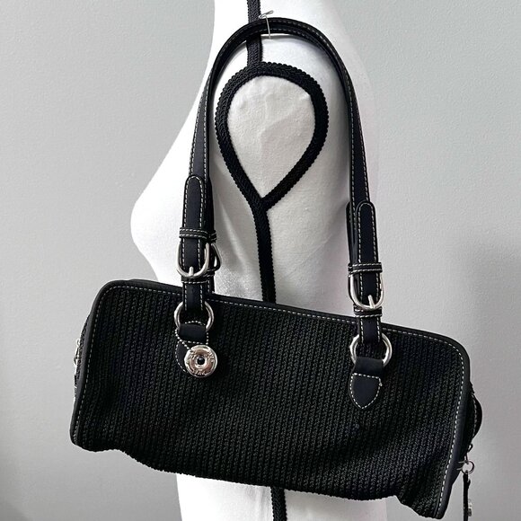 The Sak Black Crochet Small Shoulder Bag - Picture 1 of 9